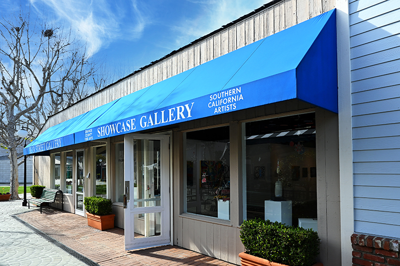 SANTA ANA, CALIFORNIA - 26 JAN 2022: Showcase Gallery and Bear Street Gallery, two locations for Members of Orange County Fine Arts to exhibit and sell their work.
